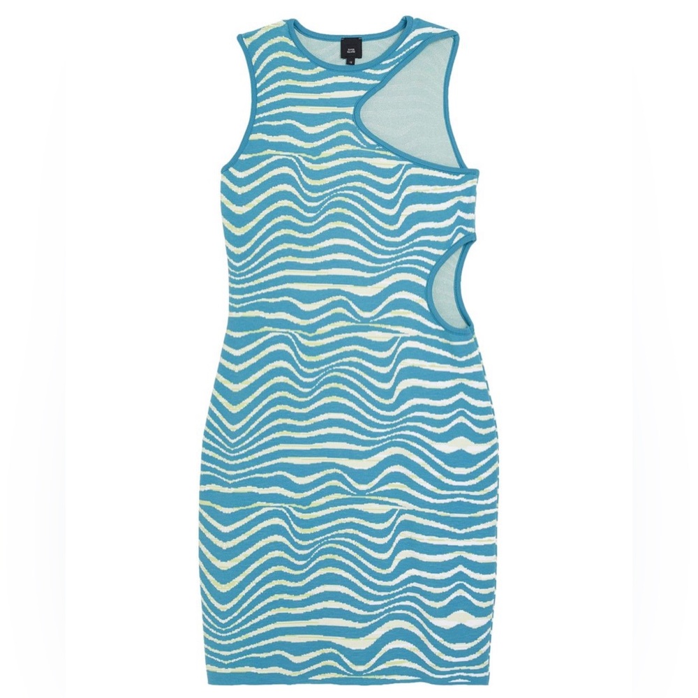 River Island Abstract Stripe Cutout
Dress In Blue